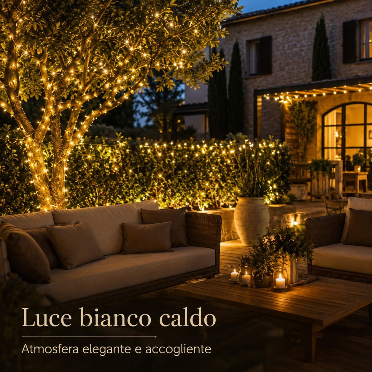 Luce bianco caldo per le nostre luci di natale 30 metri 300 led prolungabili