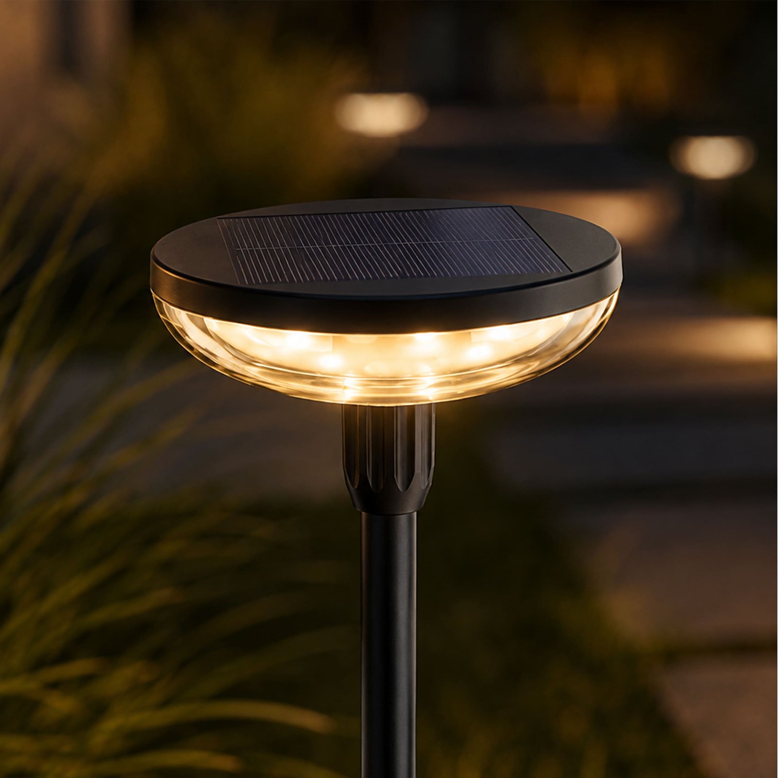 Luci Solari Giardino 40LM | Set 4-6 Pezzi IPX5 | 78cm Altezza | 14h Autonomia | Accensione Automatica