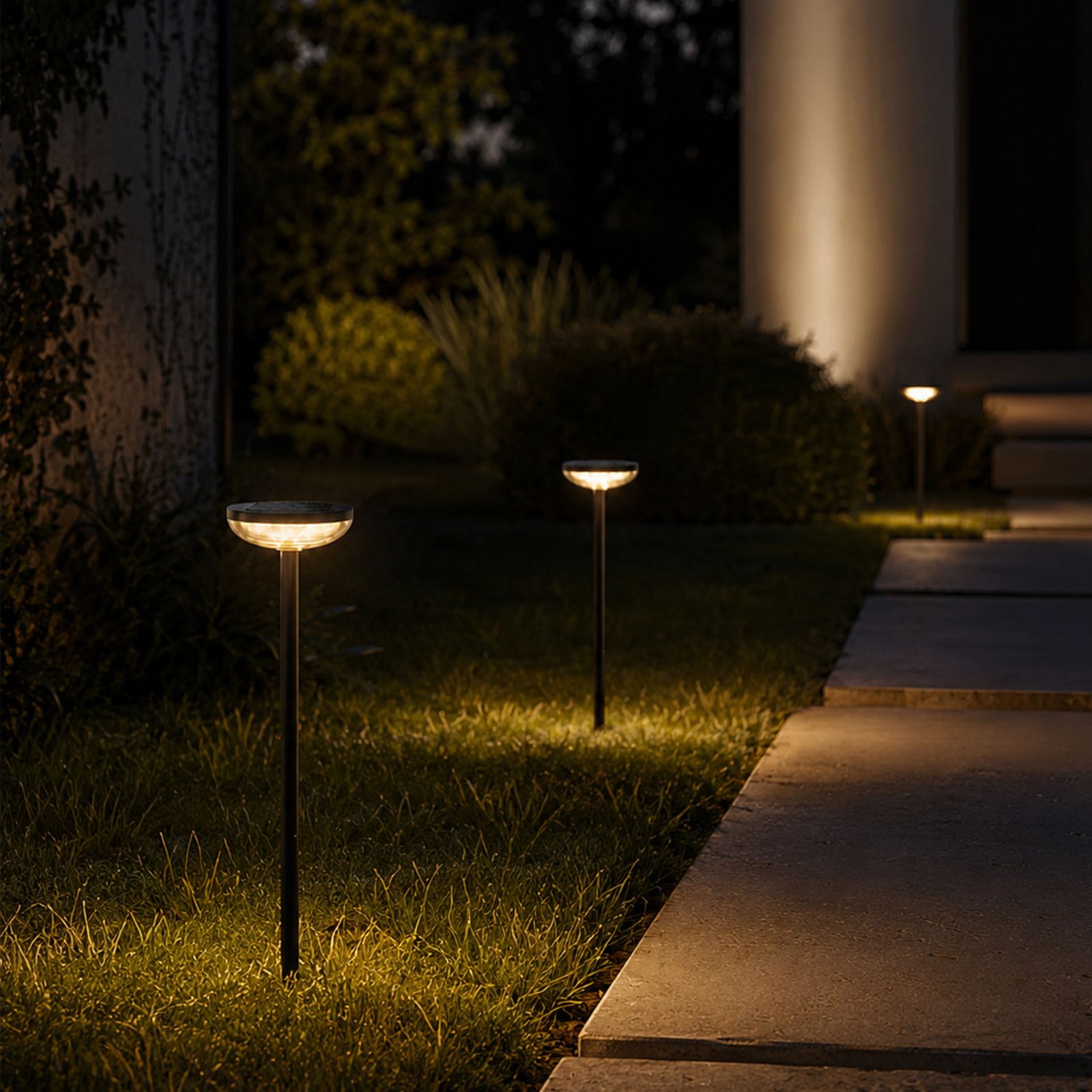 Luci Solari Giardino 40LM | Set 4-6 Pezzi IPX5 | 78cm Altezza | 14h Autonomia | Accensione Automatica - immagine 7