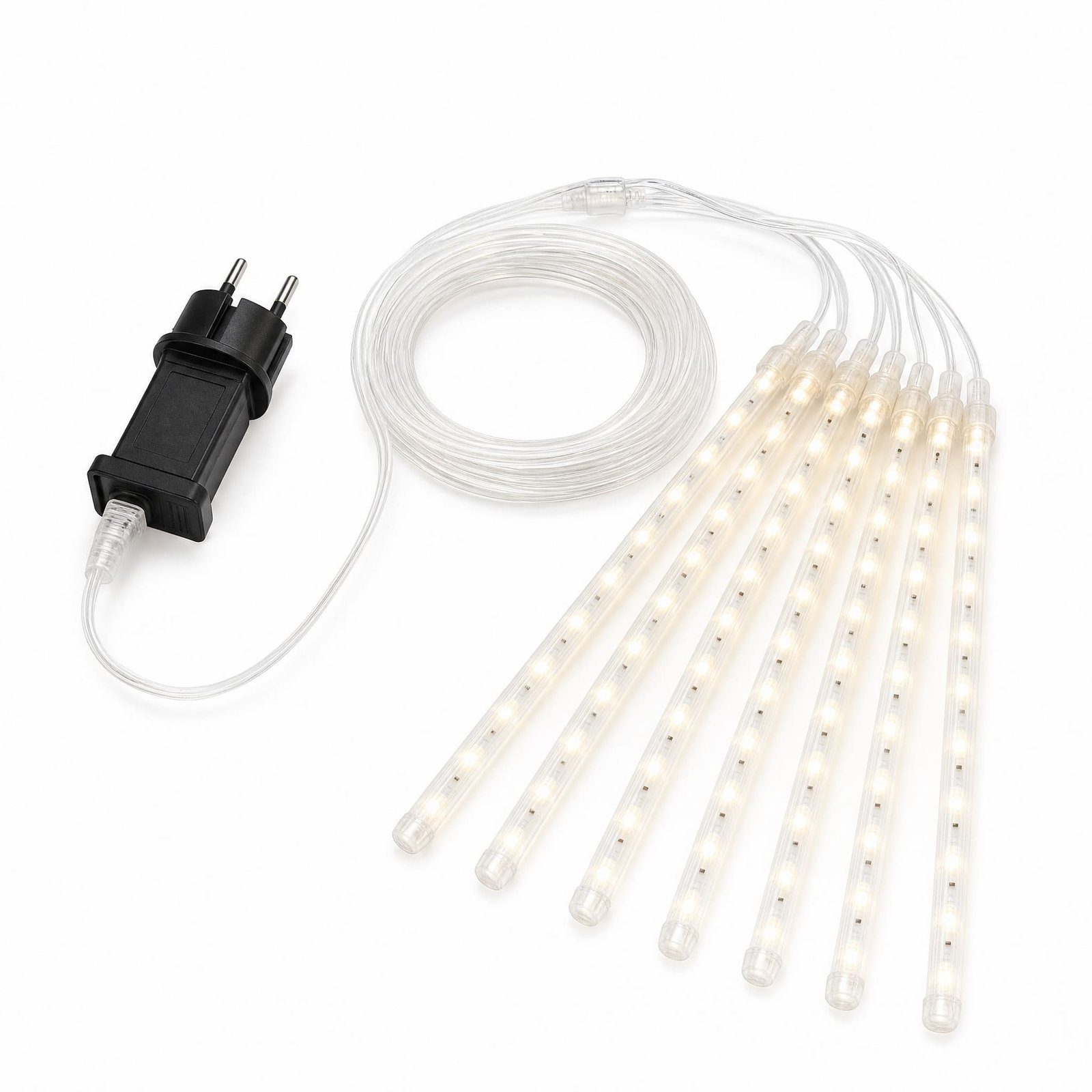 Luci di Natale a Meteora 30cm, bianco caldo IP65 per interni ed esterni prolungabili - immagine 3