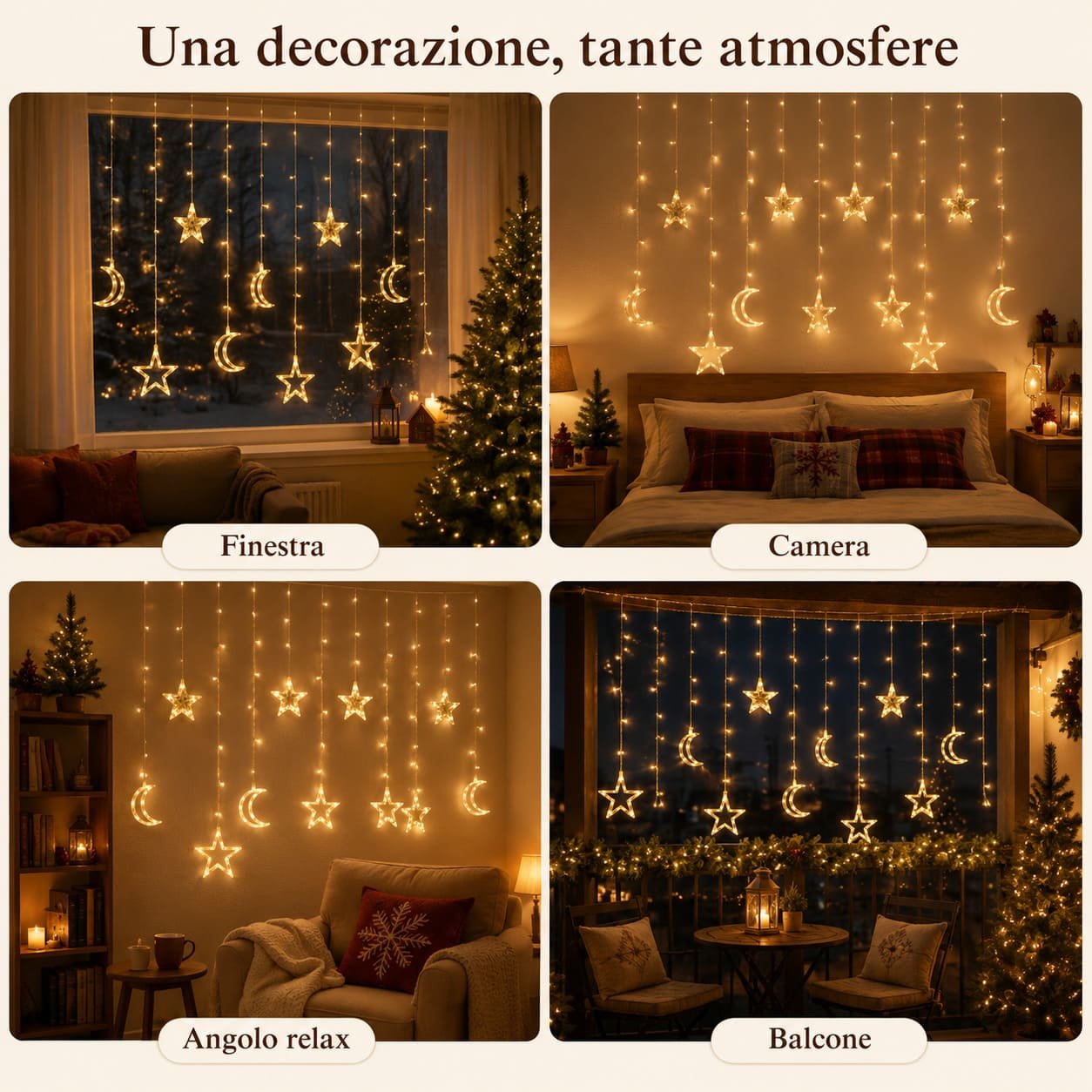Tende con lune e stelle per natale che si adattano ad ogni ambiente