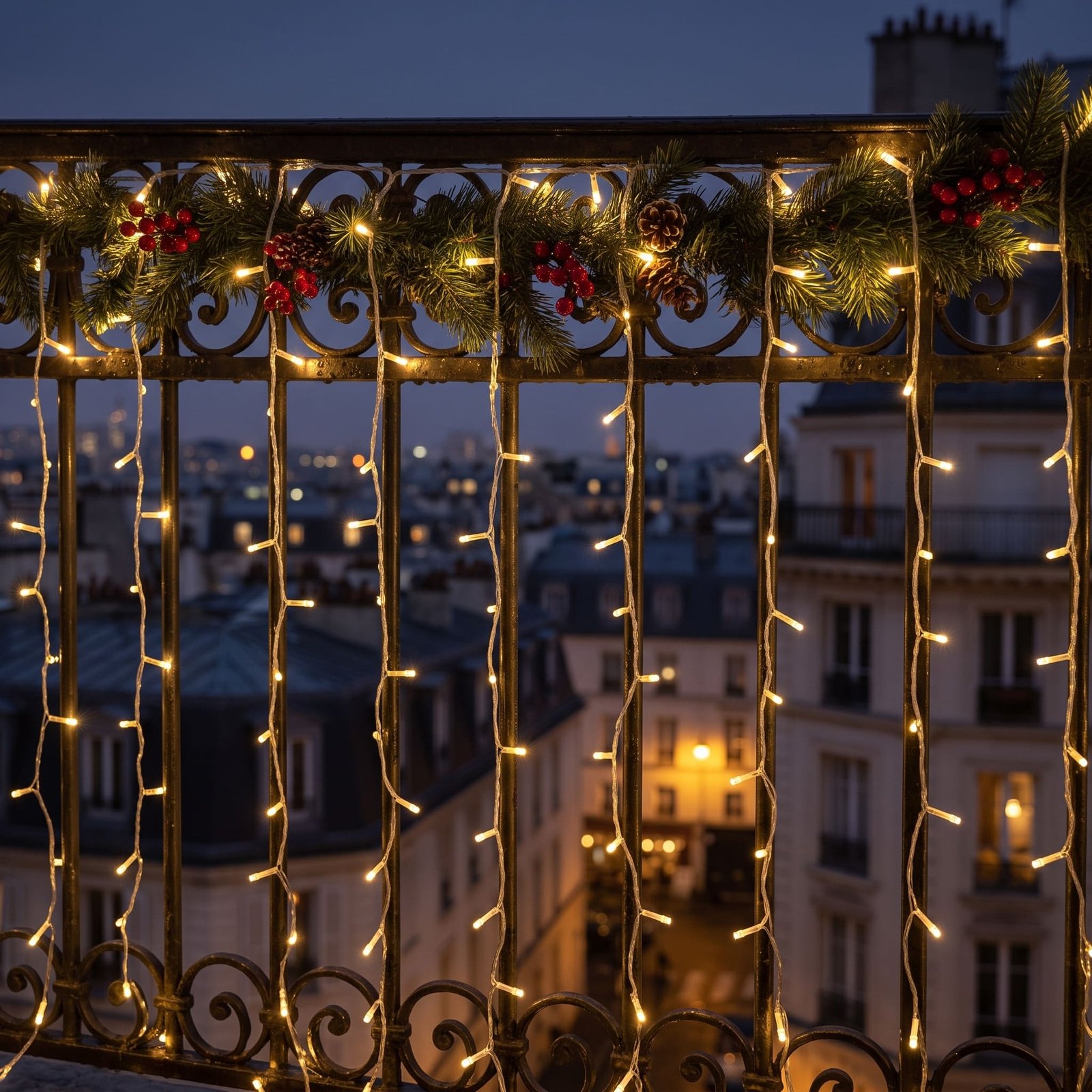 Tenda led natale 10 metri prolungabile da balcone
